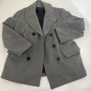 Polo Ralph Lauren Coat Mens XL Gray Wool Blend Double Breasted Peacoat Jacket